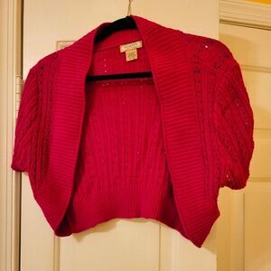 Womens fucshia pink Cropped Sweater